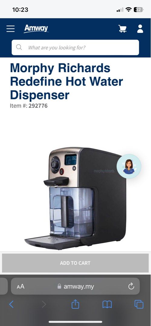 Morphy Richards Redefine Hot Water Dispenser, TV & Home Appliances