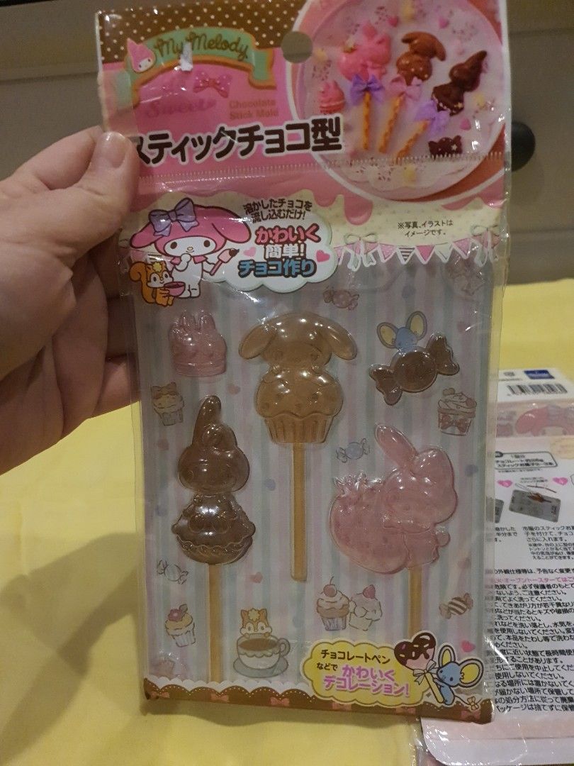 My Melody Chocolate Stick Mold (Category: Bakeware) located in Quezon City. Submitted by littlecerberuslts (Listing ID 1224474164, Image 3). Description: Original Sanrio MM chocolate molds. 100 each. 1 avail Payment via gcash Delivery fee care of buyer..