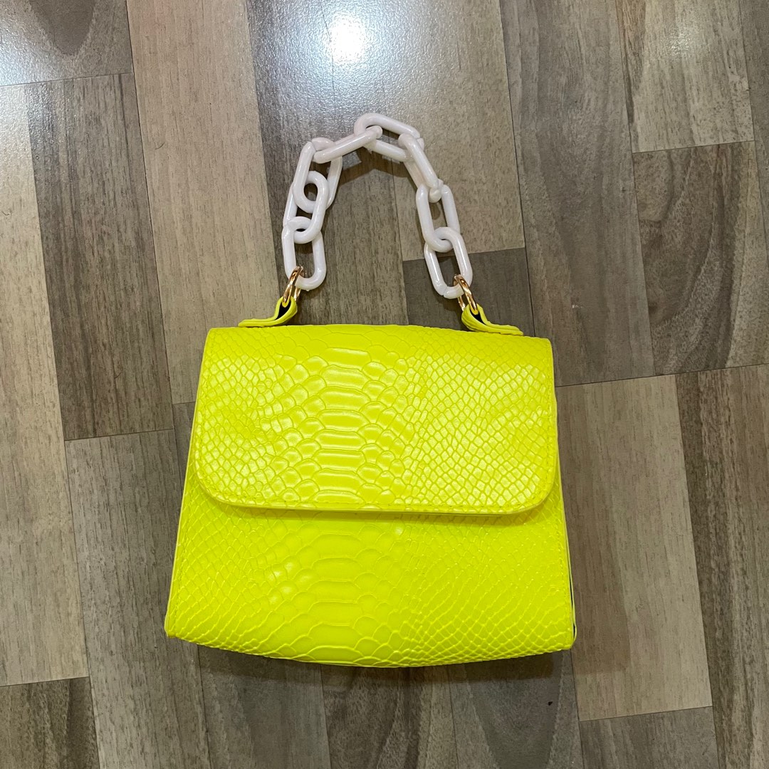Neon Yellow Bag, Women's Fashion, Bags & Wallets, Purses & Pouches on ...