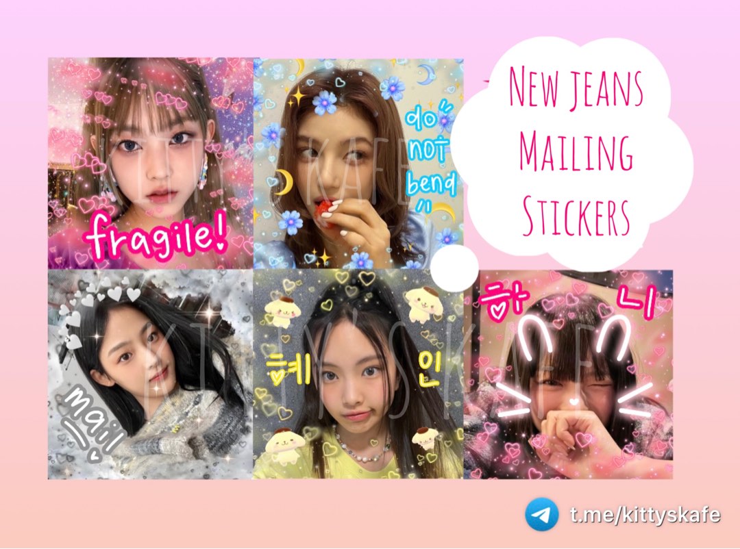 New jeans mailing stickers Hobbies Toys Memorabilia