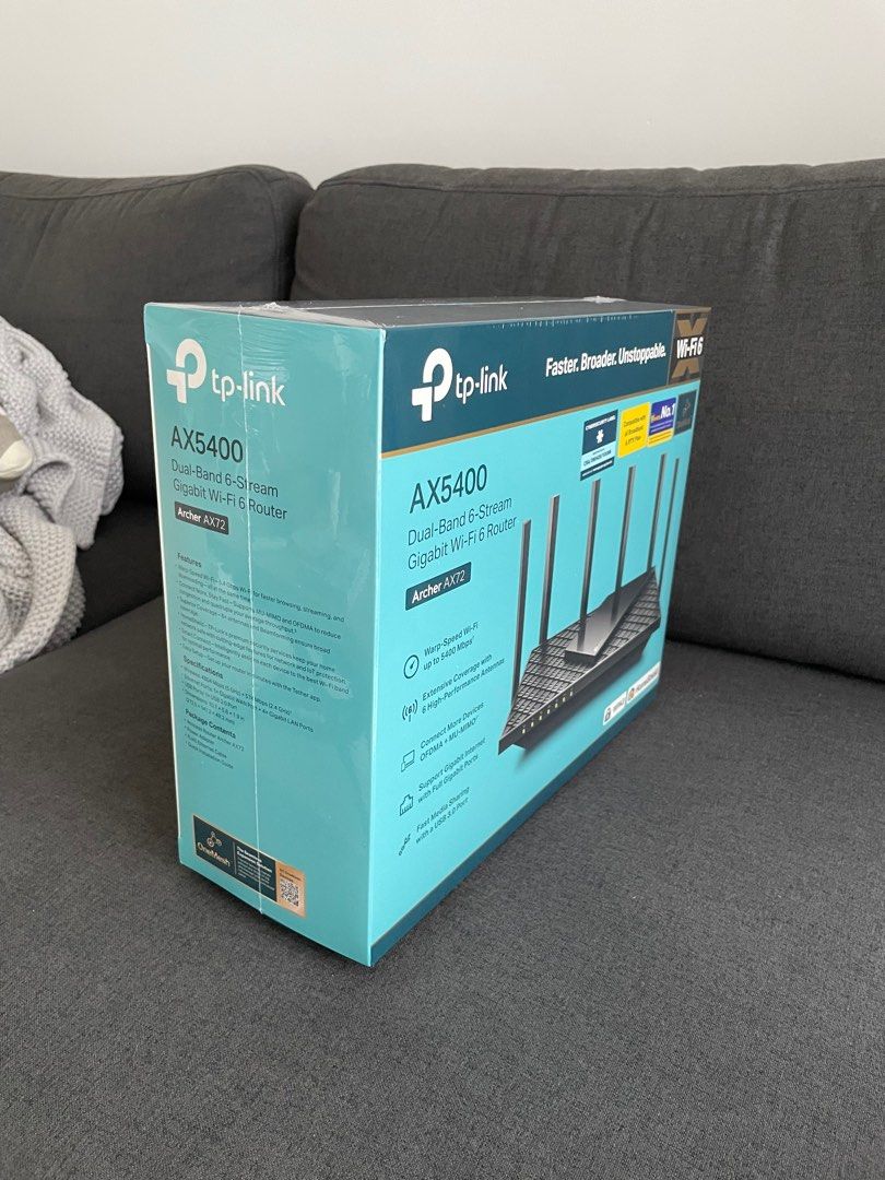 [new] TP Link Archer AX72 - AX5400 Wifi 6 Router, Computers & Tech ...