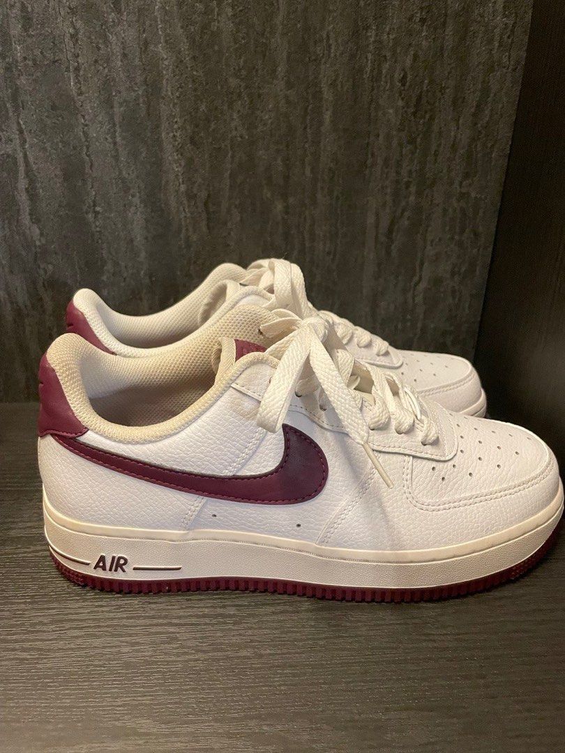 Nike Air Force 1 Low maroon and white
