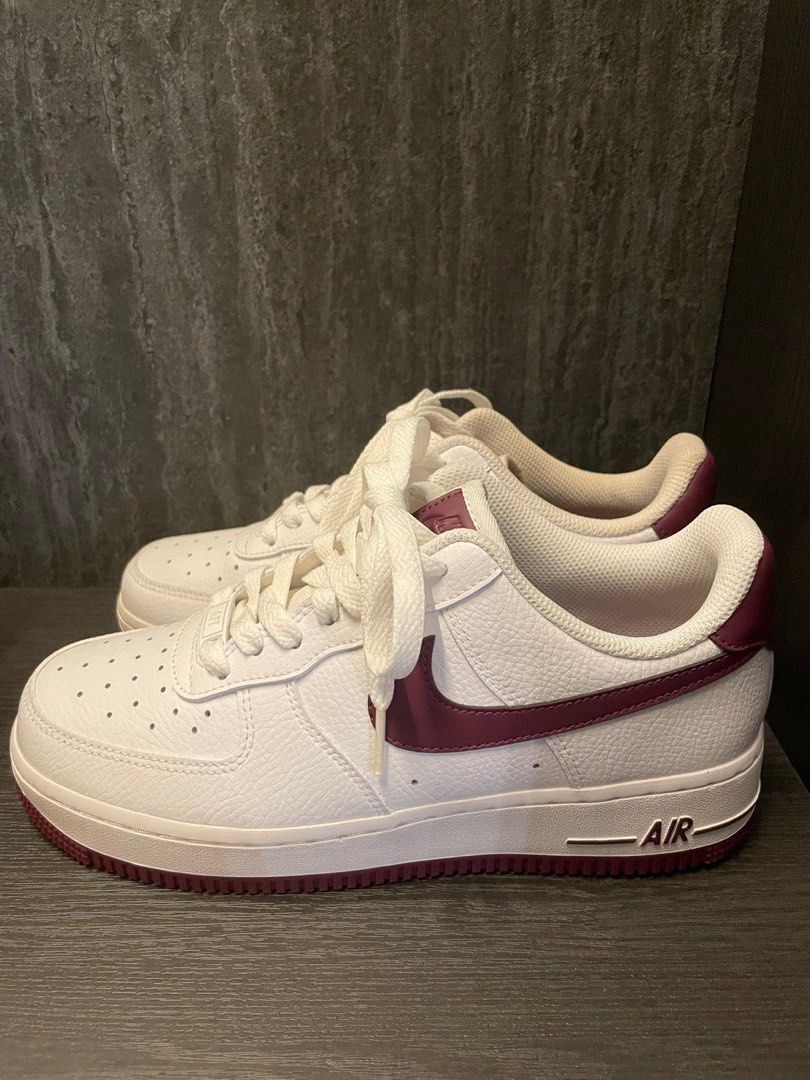 Nike Air Force 1 Low maroon and white