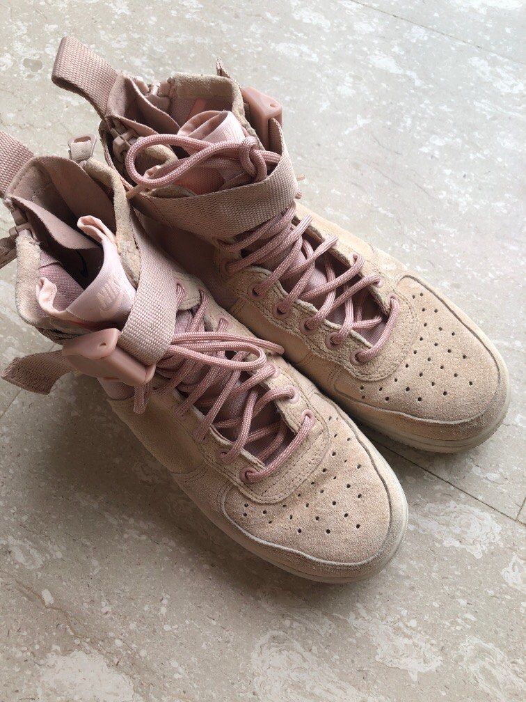 Nike air force clearance 1 high pink suede