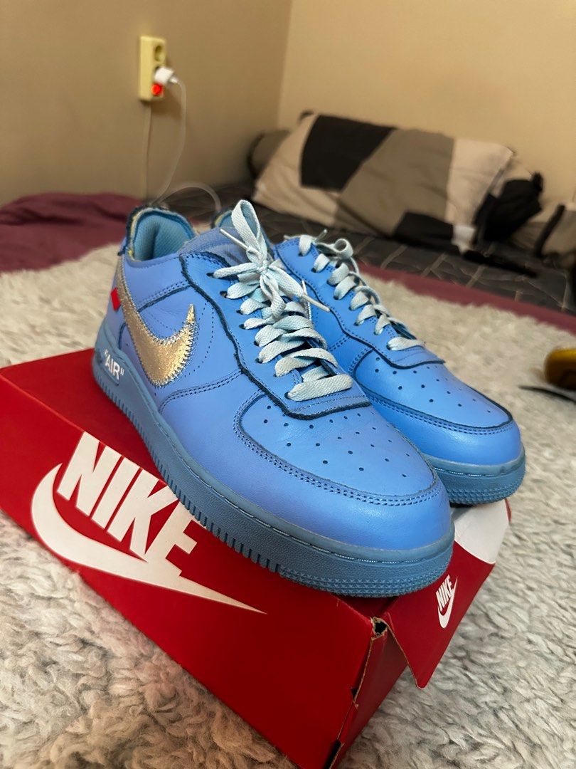 Sky blue off white air force 1 store