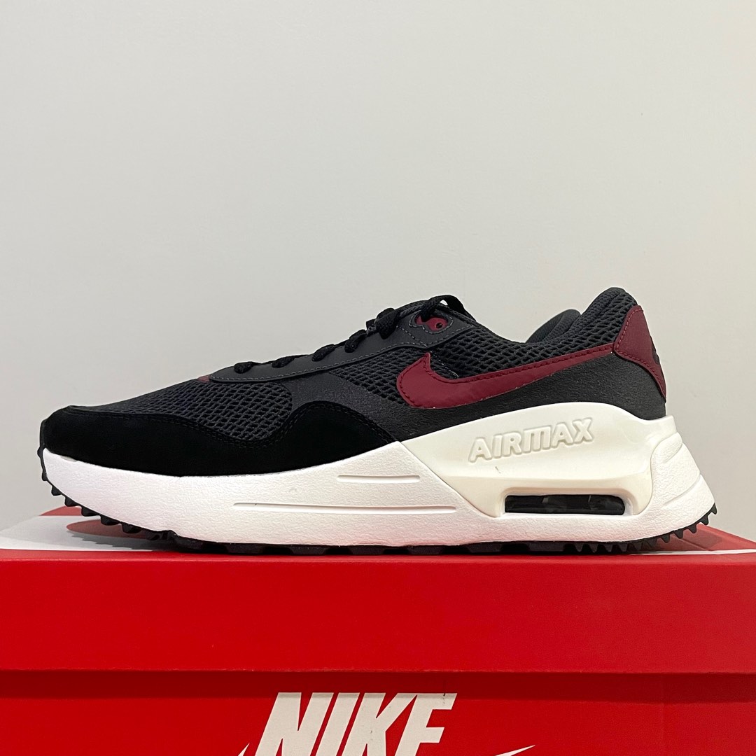 Nike Air Max SYSTM Black Red Shoes Men BRAND NEW Men s Fashion