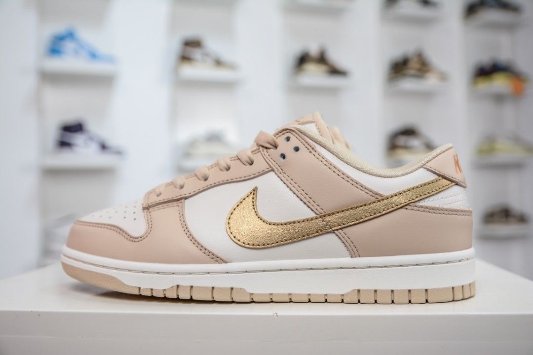 Nike Dunk Low Phantom Metallic Gold (Women's) - DX5930-001 - US