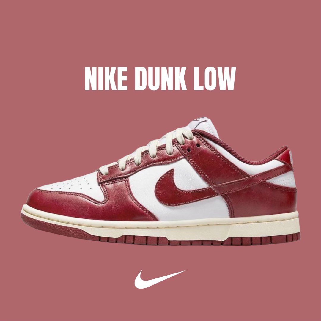 👟Nike Dunk Low Vintage“Team Red” 亮漆紅FJ4555-100 男女款, 她的