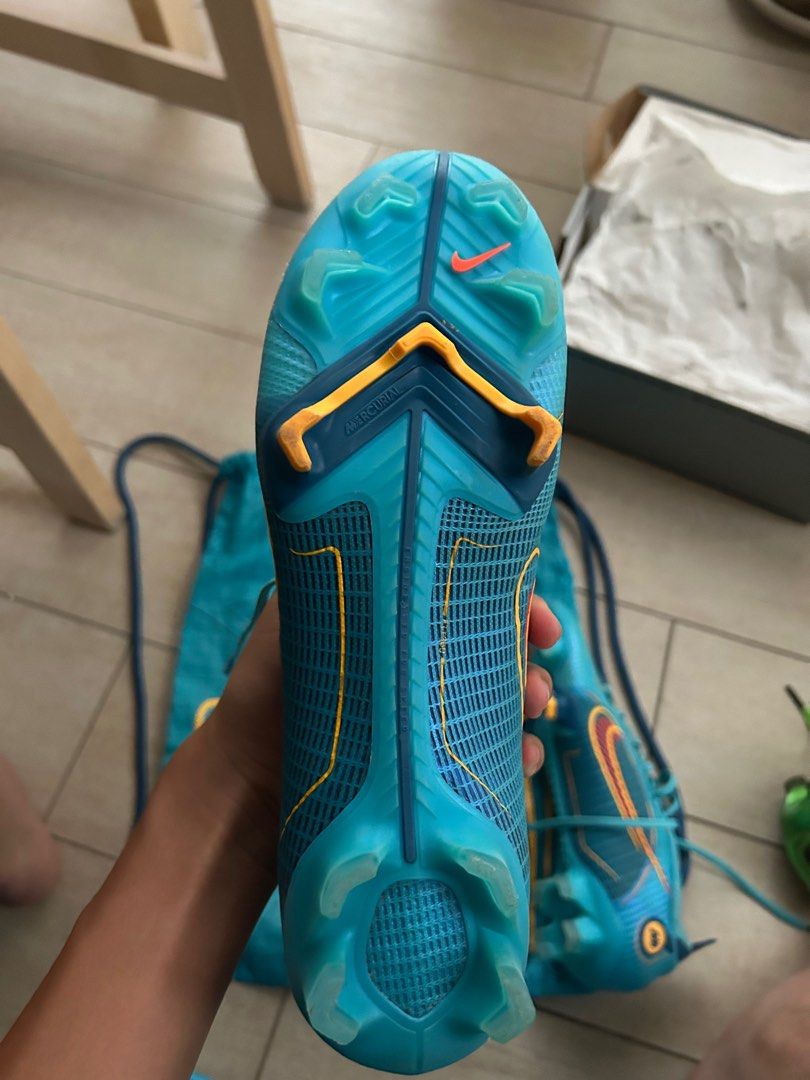 Nike Mercurial Vapor 14 Elite FG Chlorine Blue/Marine/Laser Orange, Men's  Fashion, Footwear, Boots on Carousell