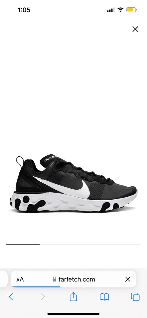 React element discount 55 black white