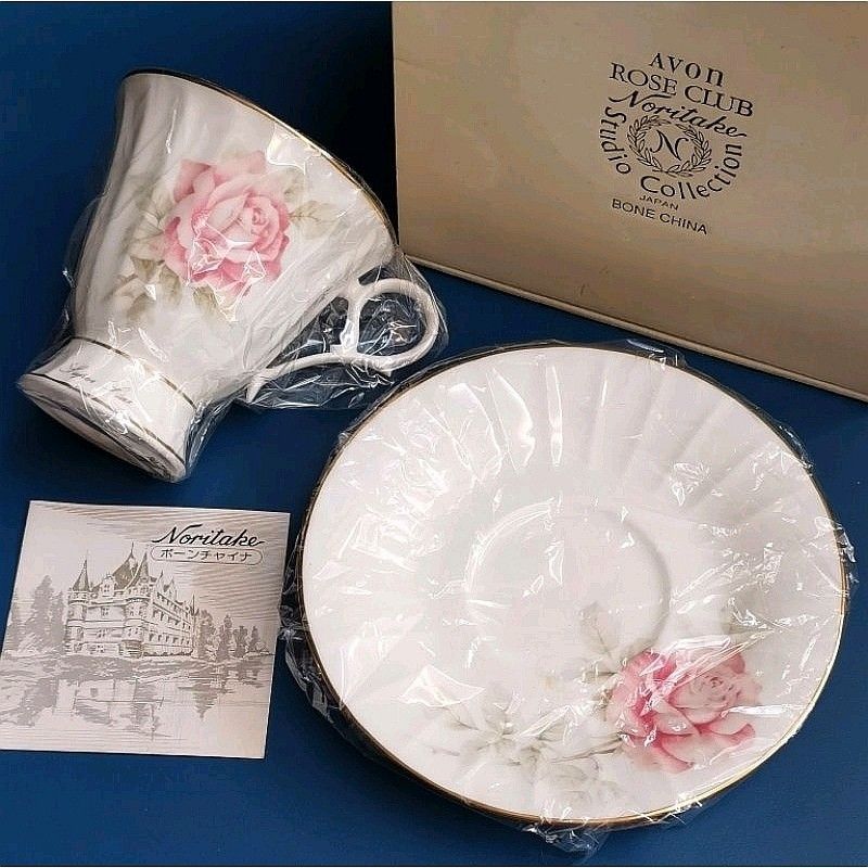 Noritake Avon Rose Club Bone China Cup Saucer in Original Box