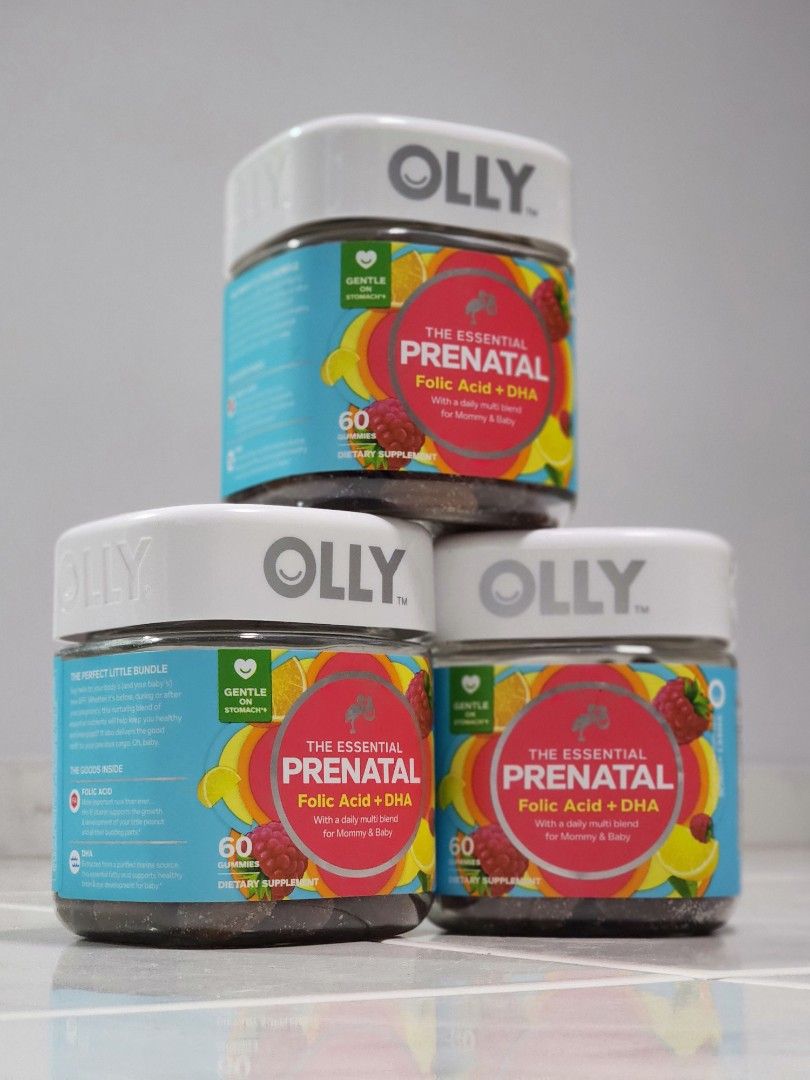 OLLY Essential Prenatal Multivitamin Gummy Supplement With FOLIC ACID