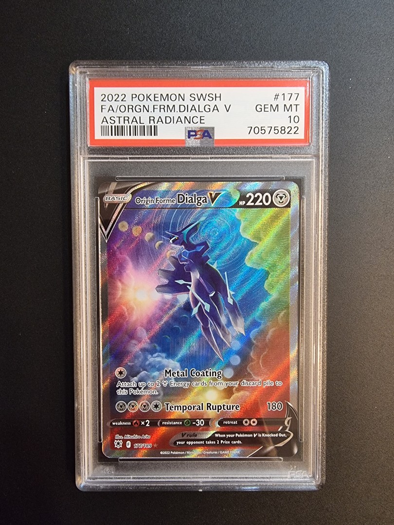 Origin Forme Dialga V AA - Astral Radiance PSA 10, Hobbies & Toys