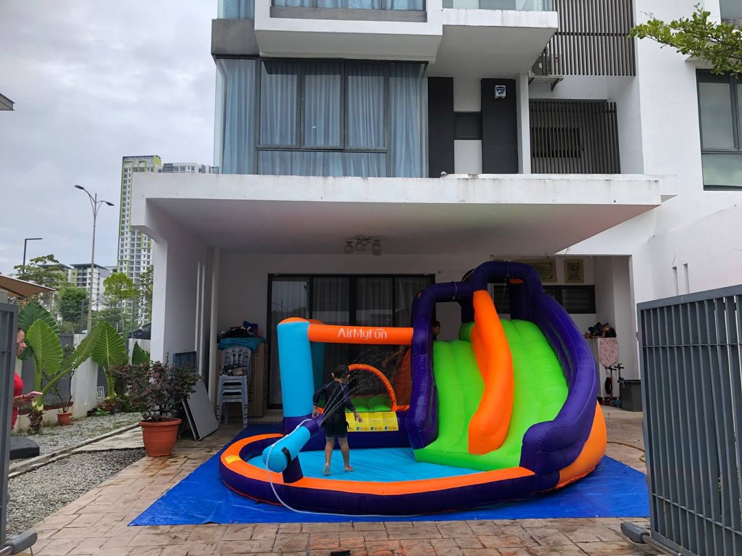 Outdoor Raya Events Kids Pool Water Slide Murah Kolam Renang Budak