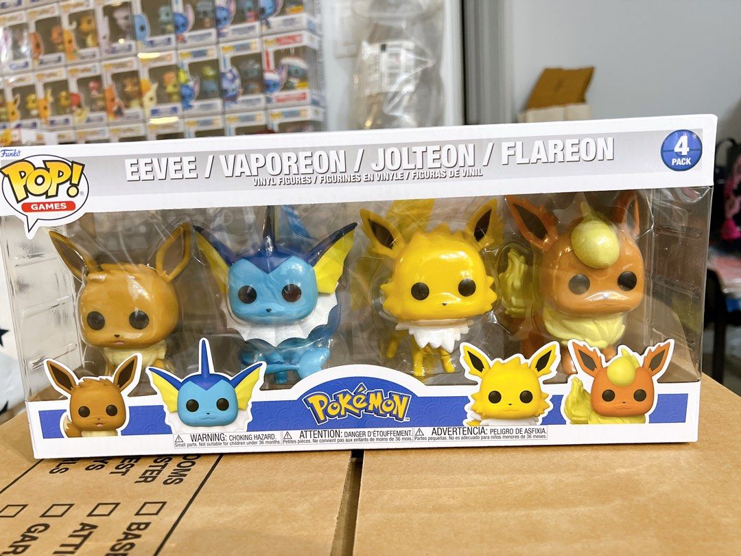 Funko Pop! Games Pokemon Eevee, Vaporeon, Jolteon and Flareon 4