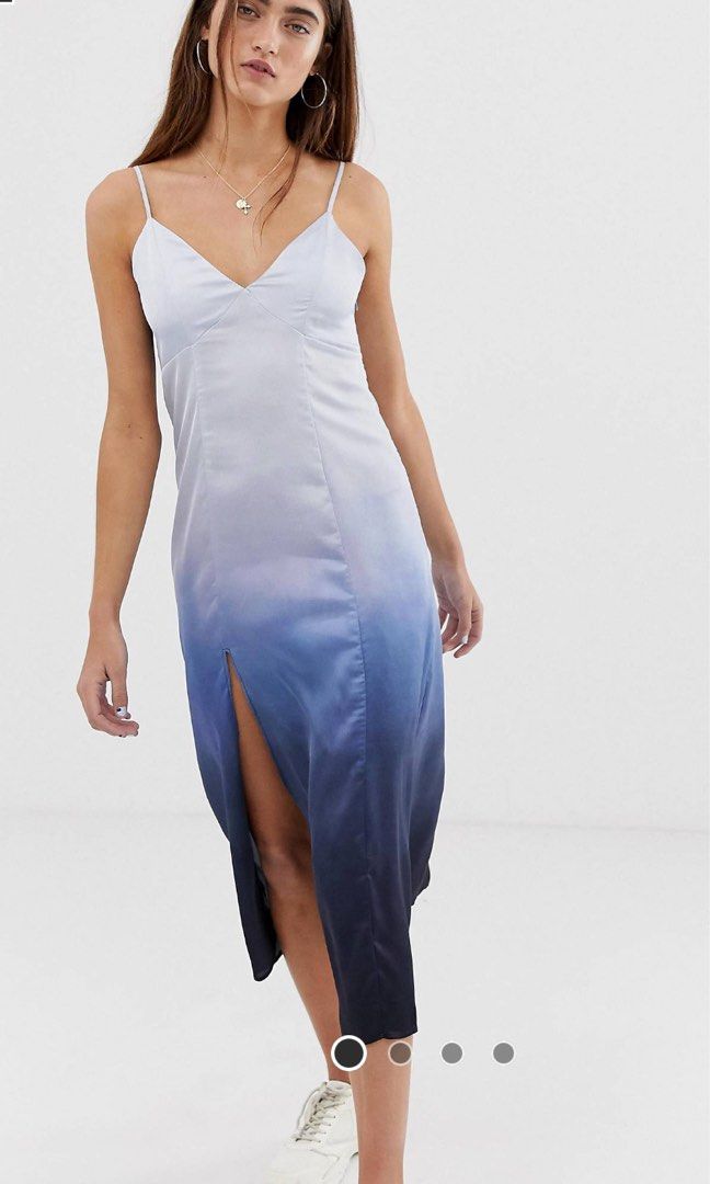 SALE Pull Bear Blue Ombr Slip Dress