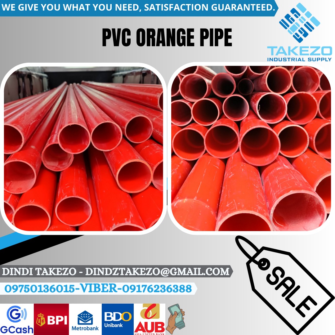 Pvc Orange Pipe, Commercial & Industrial, Industrial Equipment on Carousell
