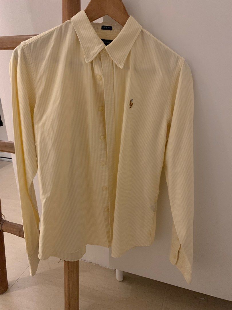 Ralph lauren yellow button down shirt sales