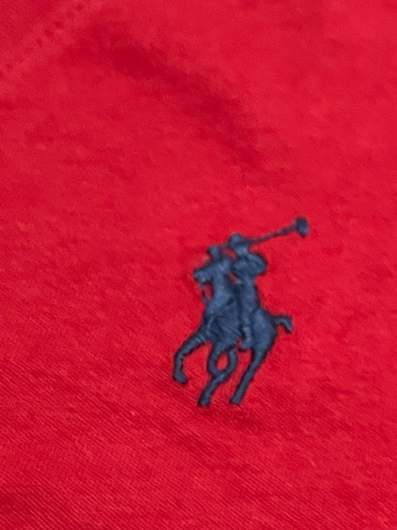 Red polo on sale v neck