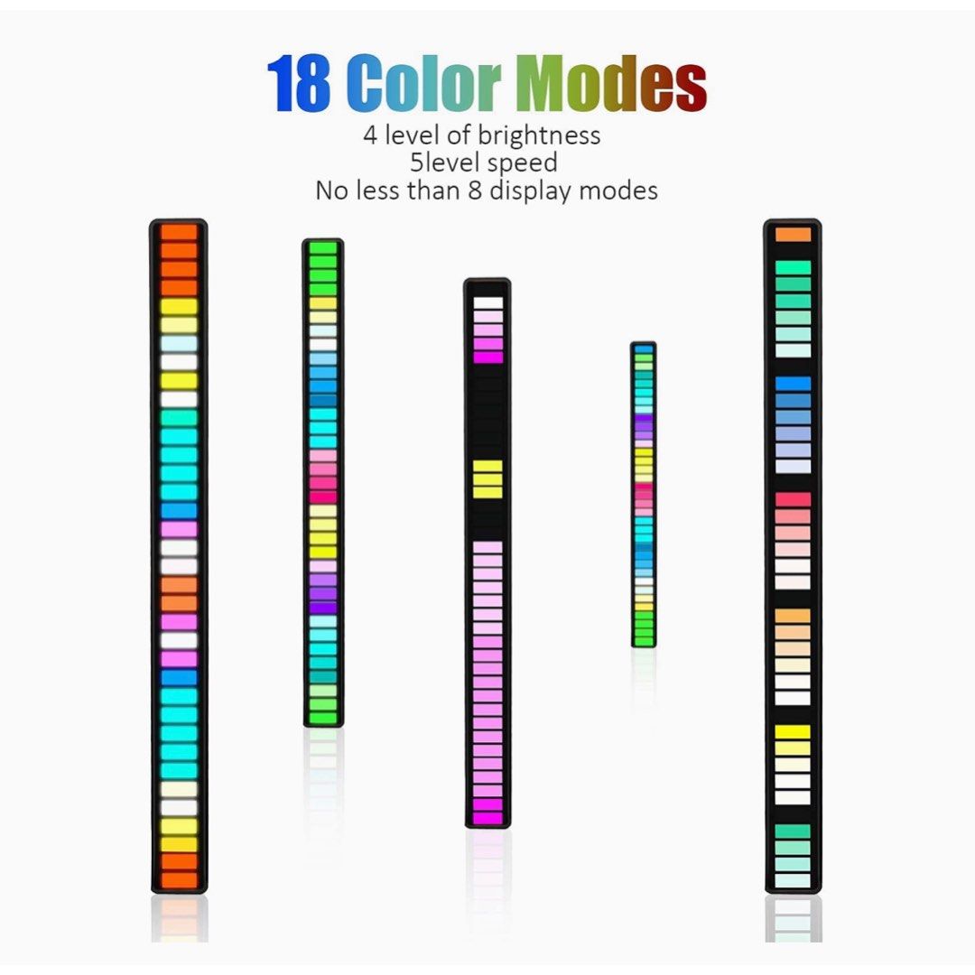 RGB Sound Reactive LED Light Bars, Furniture & Home Living, Lighting