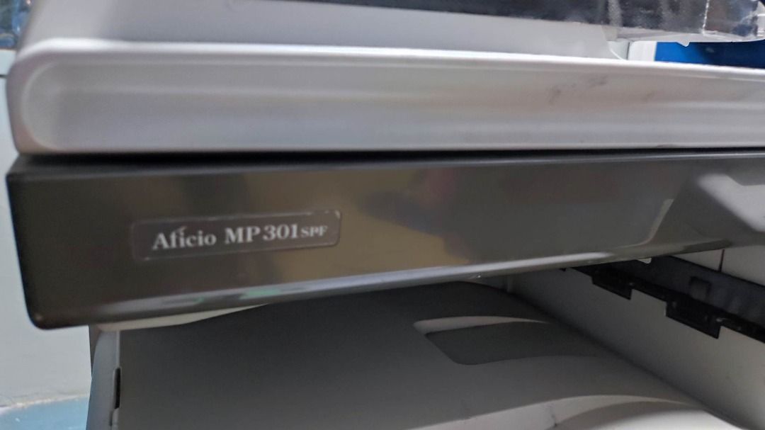 Ricoh MP301SPF photocopier (Category: Printers, Scanners & Copiers) located in Pateros City. Submitted by feanto (Listing ID 1224368777, Image 1). Description: ricoh MP 301 good working issues: a4 at short lang pwede wala na bypass tray for long -me mga minor sira pero good working pa rin -pawala na toner -medyo dumi na print ( 25 k pa pinalitan ang drum) -50k plus reading -gamit ko pa til now txt or call 09383557504 - Mang Dan.