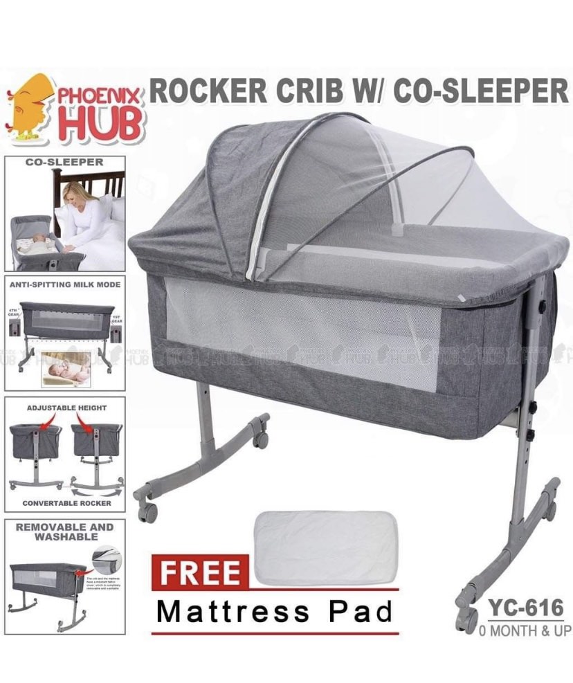 Rocker crib with cosleeper on Carousell