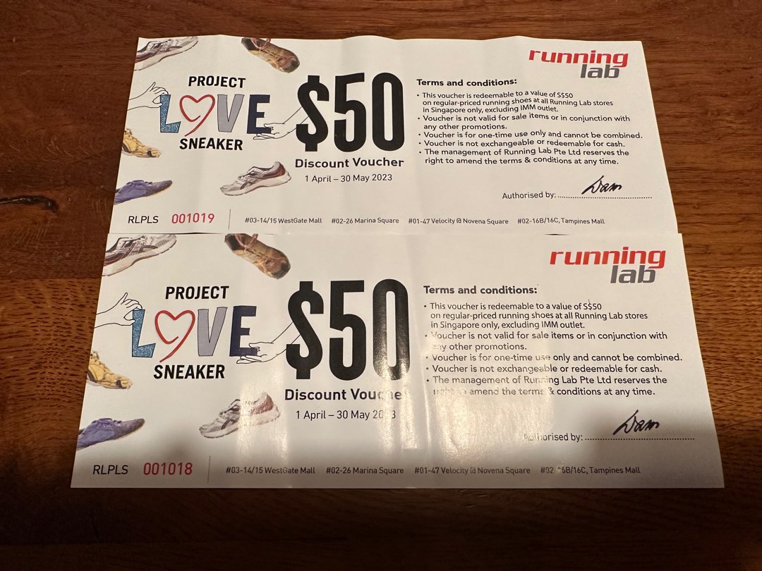 Running Lab Shoes 100 Worth Vouchers Valid until 30 May 2023
