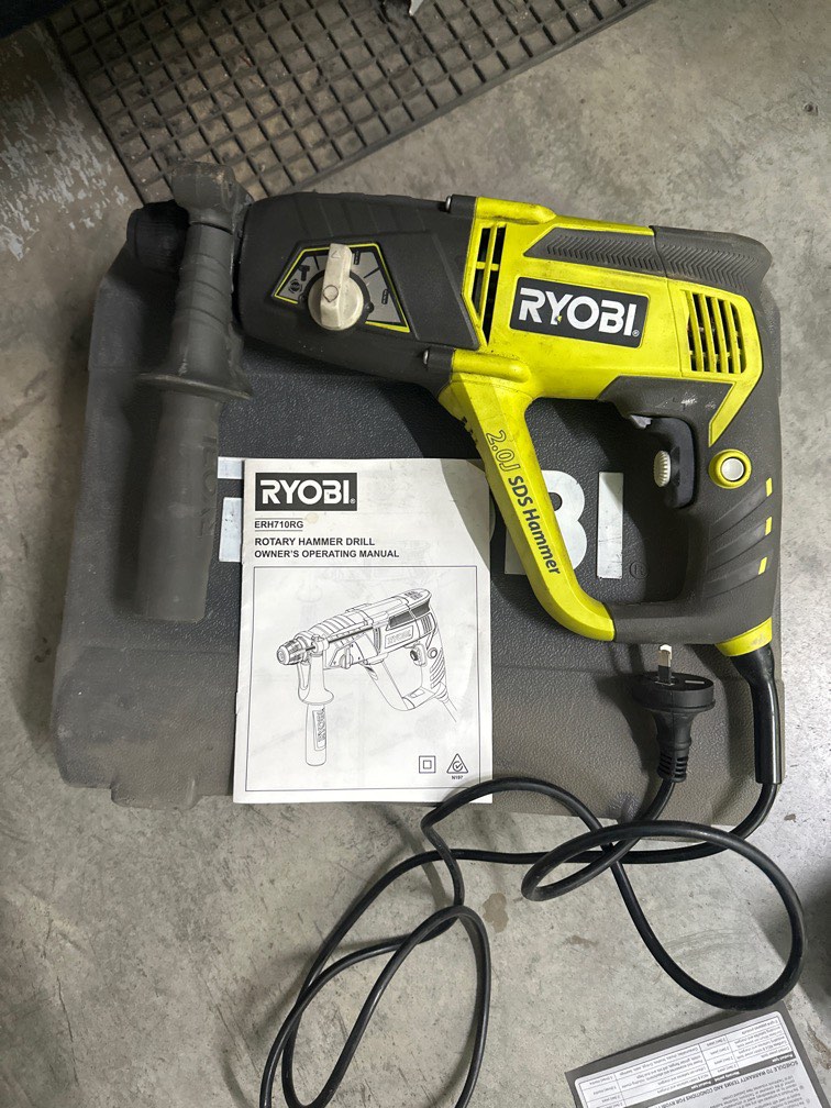 Ryobi Rotary Hammer Drill, Furniture & Home Living, Home Improvement