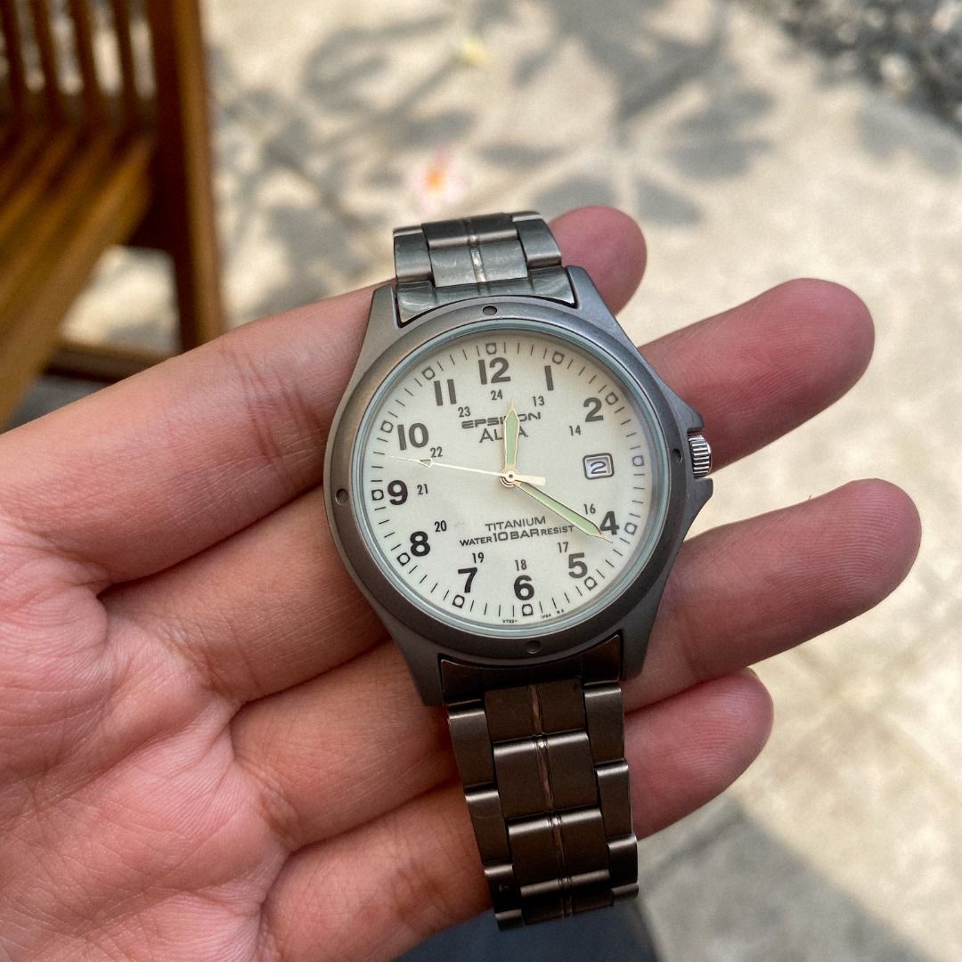 Seiko Alba Epsilon Titanium V732-0R80, Barang Mewah, Jam Tangan di