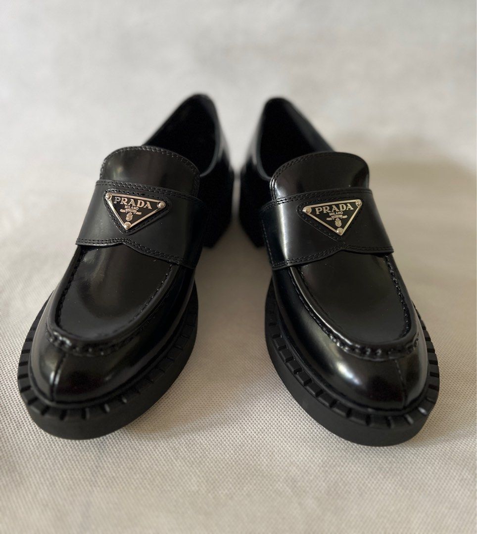 Sepatu Prada Black Loafers on Carousell