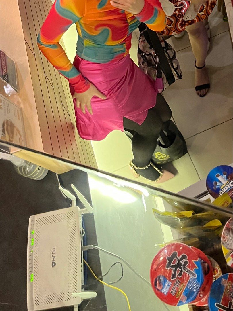 SHEIN pink satin skirt (Category: Skirts) located in Quezon City. Submitted by cha.closet (Listing ID 1224434437, Image 1). Description: Worn once in a retro themed christmas party event, bought in SHEIN APP Fits small to medium.