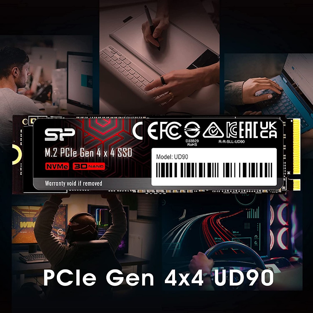 Silicon Power UD90 PCIe Gen4x4 NVMe Up to 2TB SSD with M.2 2230