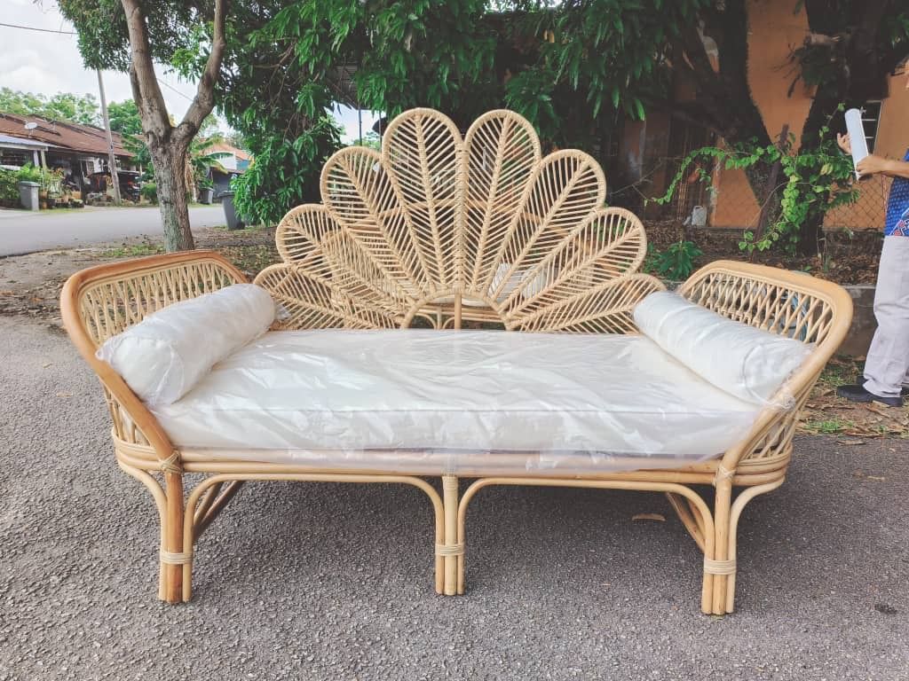 Sofa rotan moden hotsell