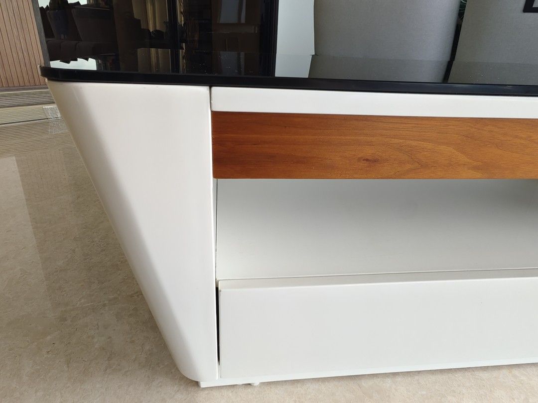 SOLID BUILT Rounded Corners TV Console, Furniture & Home Living