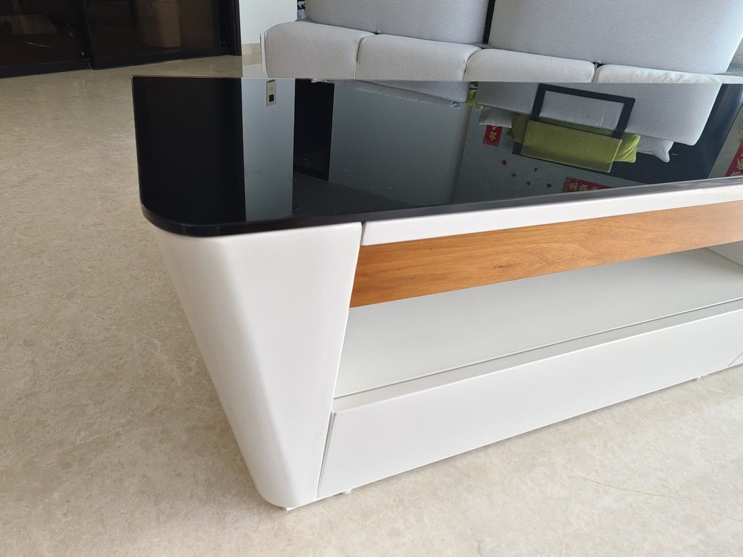 SOLID BUILT Rounded Corners TV Console, Furniture & Home Living