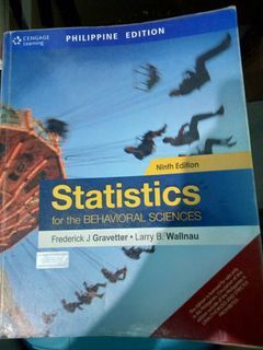 Statistics for behavioral sciences 9th edition by Gravetter