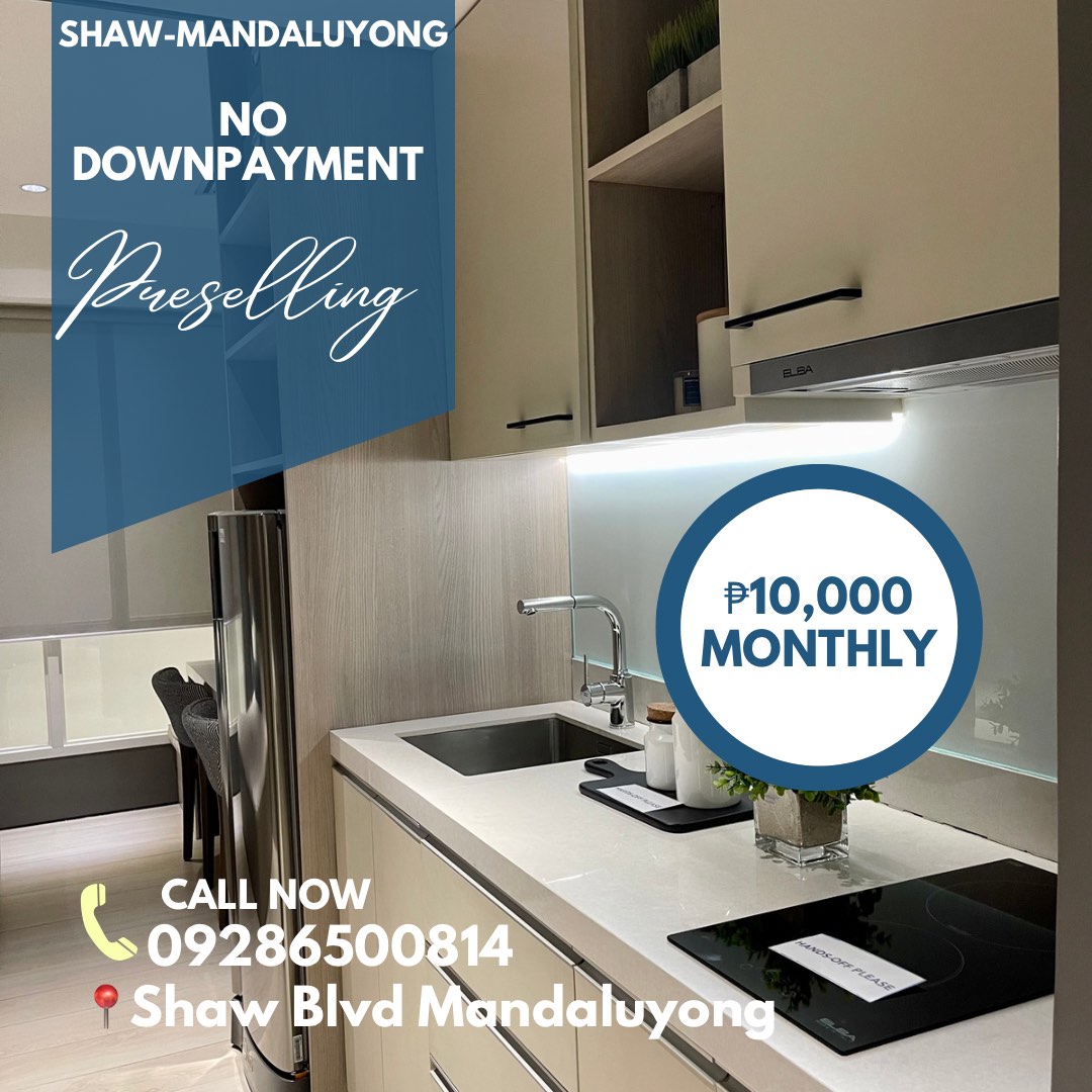 STUDIO 10K Mo. NO DP Rent to Own Shaw Mandaluyong Condo in Edsa Manila