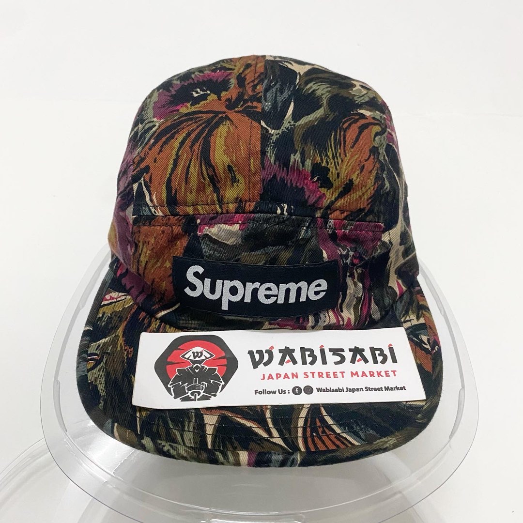 Supreme Painted Floral Camp Cap Olive FW17, Men's Fashion, Watches