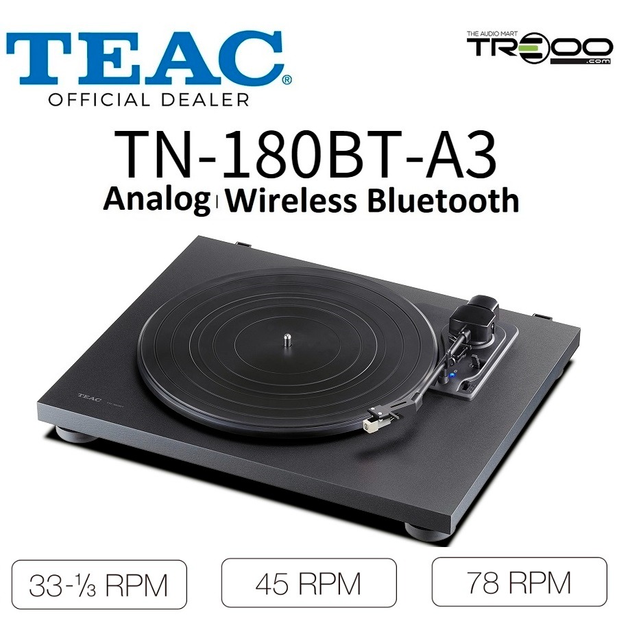TEAC TN-180BT-A3 Fully Automatic Wireless Bluetooth Belt-Drive Stereo ...