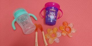 Mothercare Teethers, Spoons, and 360 Nuby Bottles