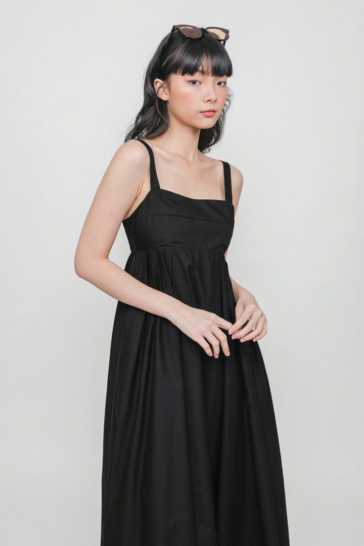 Black empire waist maxi dress store