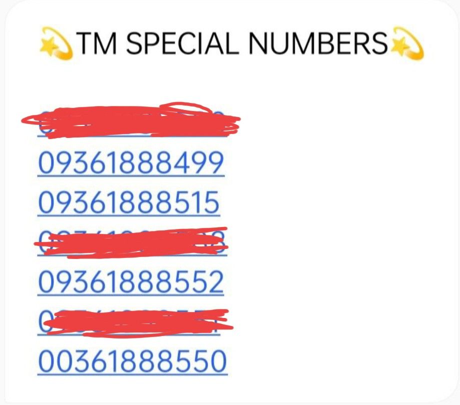 TM NUMBERS, Mobile Phones & Gadgets, Mobile & Gadget Accessories, Sim