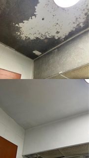 🏡Toilet ceiling repair  Moulding /peeling ,mould removal , anti moulding solution & repaint with waterproof anti moulding paint. BTO/HDB/CONDOMINIUM/ COMMERCIAL