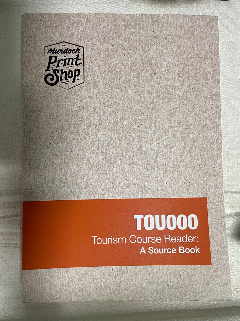 tourism course reader T0U000 Hobbies Toys Books Magazines
