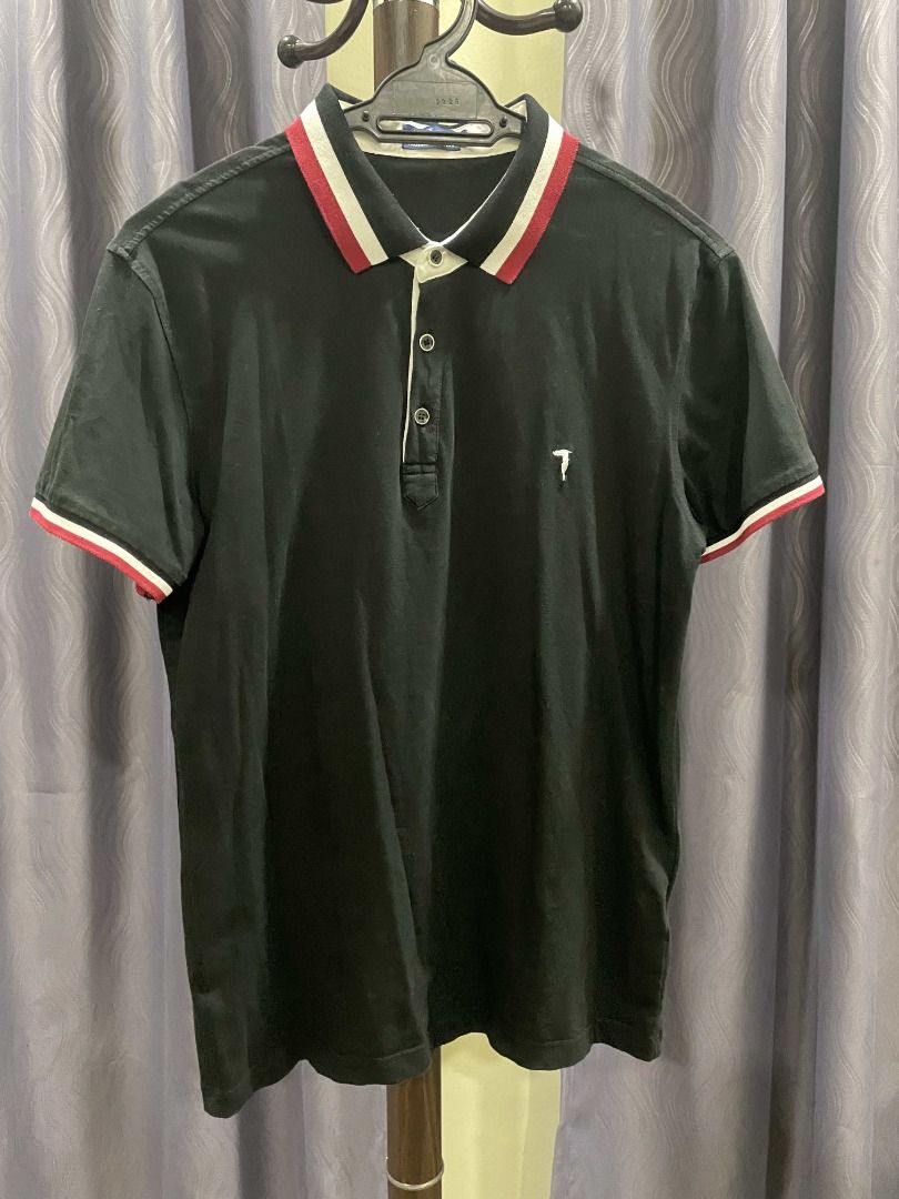 Trussardi Jeans Men s original Polo Shirt with Red Label Style