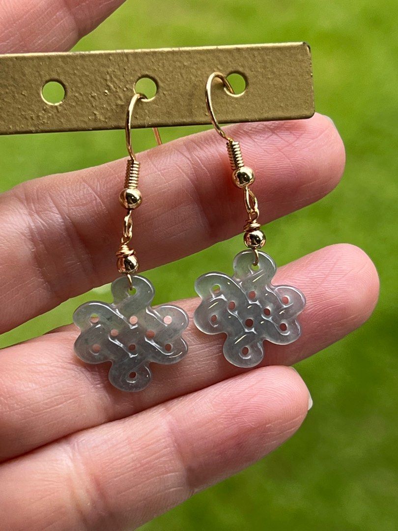 Chinese jade 2024 earrings studs