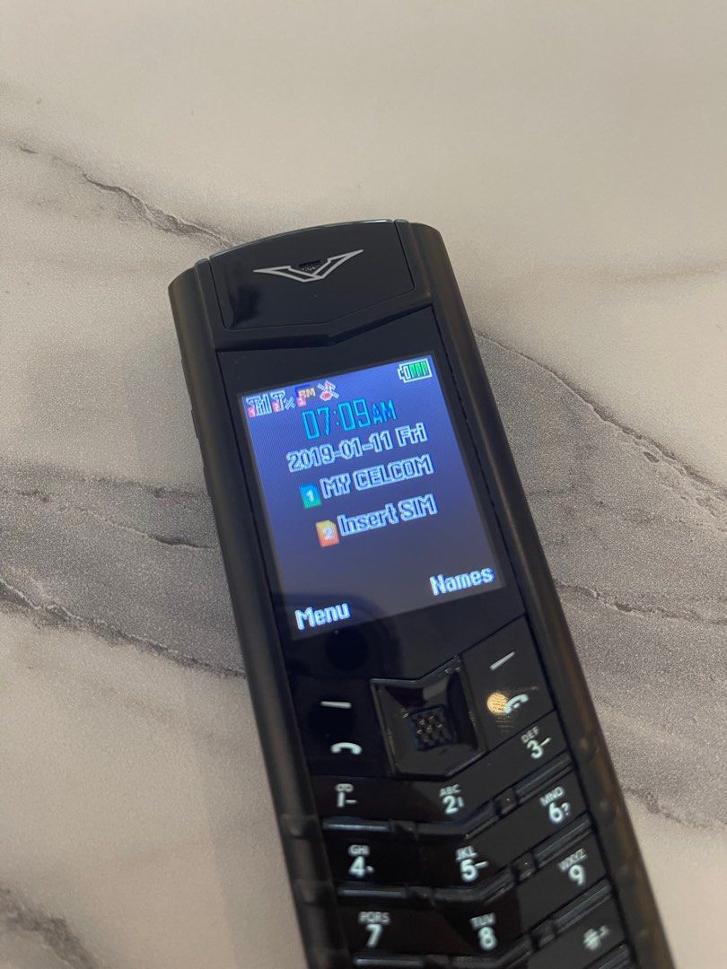 Vertu (Category: Early Generation Mobile Phones) located in Kuala Lumpur. Submitted by 2ndgroup (Listing ID 1224425136, Image 3). Description: Vertu inspired phone Condition 7/10 No scratches no dent .