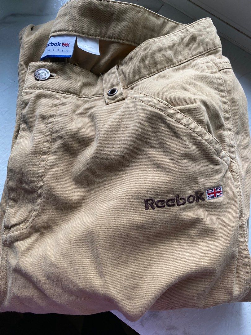 vintage reebok khaki cargo pants