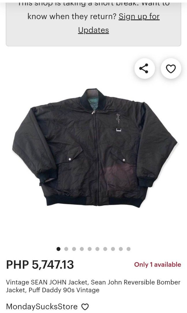 Sean john deals reversible jacket