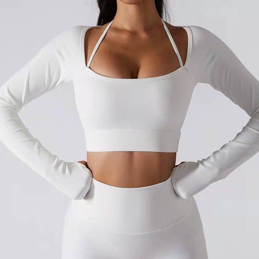 White yoga tops sale